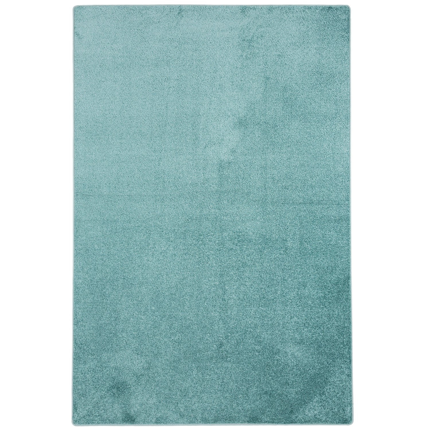 Mintgrüner Hochflor Teppich Luna, 160x240cm. Weicher Velours Teppich für Wohnräume.