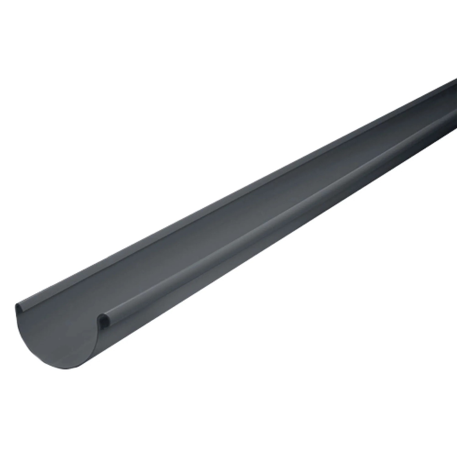 Inefa Dachrinne Halbrund 200cm PVC NW 100 Anthrazit Dachentwässerung
