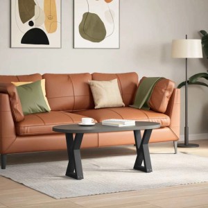 Schwarze vidaXL Couchtischbeine aus Stahl, 2er-Set, für individuelle Couchtische.