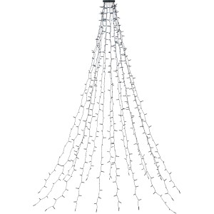 LED-Baum-Lichtervorhang mit 512 LEDs, warmweiß/kaltweiß, für Innen & Außen.