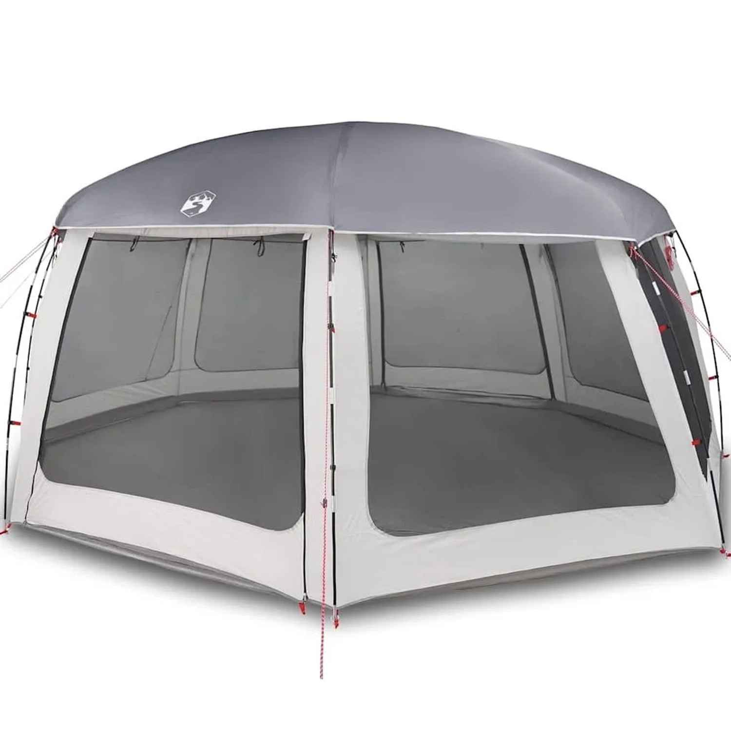 vidaXL Poolzelt mit Abnehmbarem Überzelt Netzwänden Grau 690x690cm 4100642_3