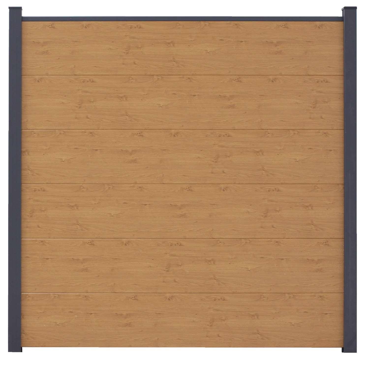 GroJa Steckzaun BasicLine PVC 180 cm x 180 cm Asteiche Natur