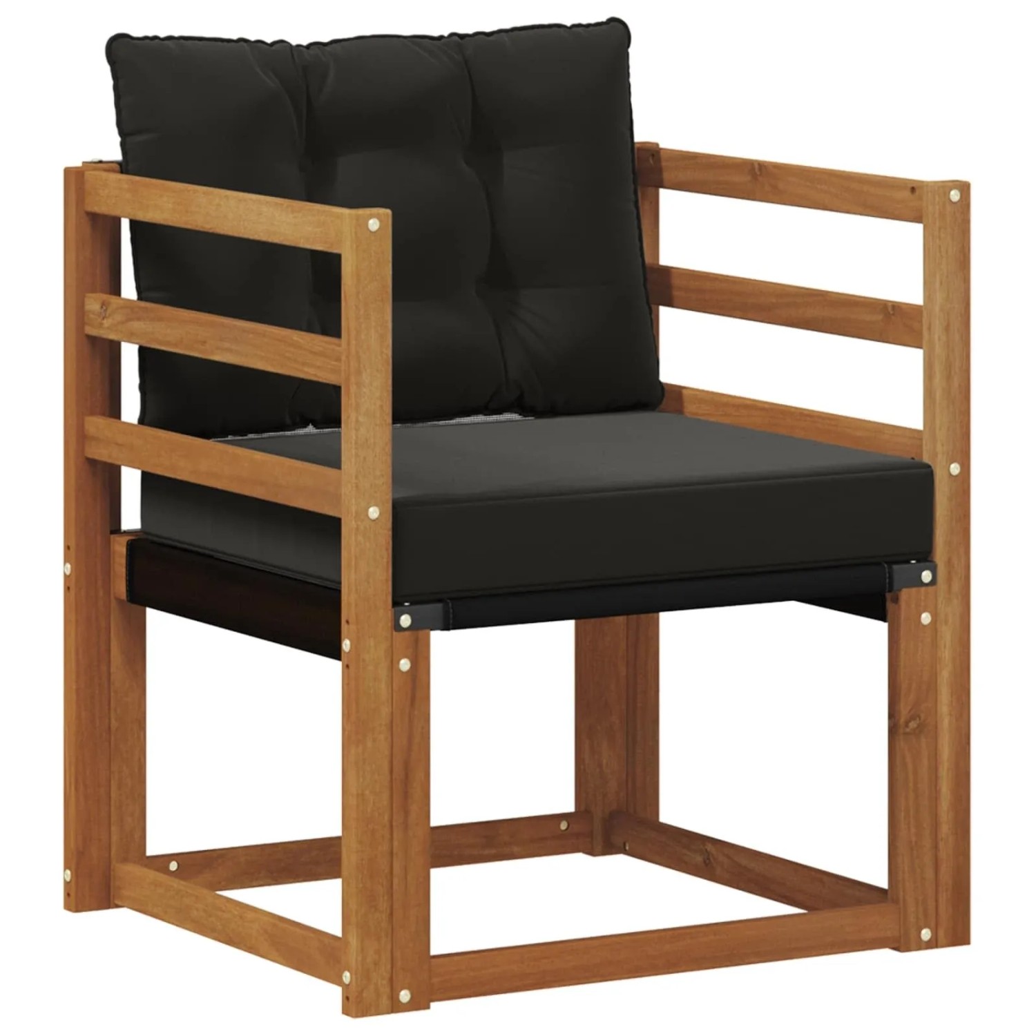 vidaXL 2 Stück Outdoor-Sofagarnitur Massives Akazienholz und Textilene 3436288