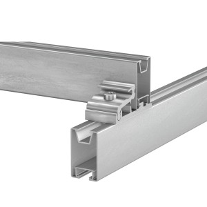 Solarprofil Easy, 50x30x4400 mm, Aluminiumprofil mit Nut für PV-Modulbefestigung.