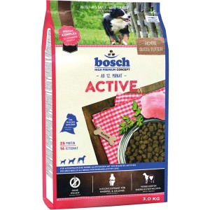 Bosch Active Trockenfutter für Hunde, 3kg Packung. Futter für aktive Hunde.