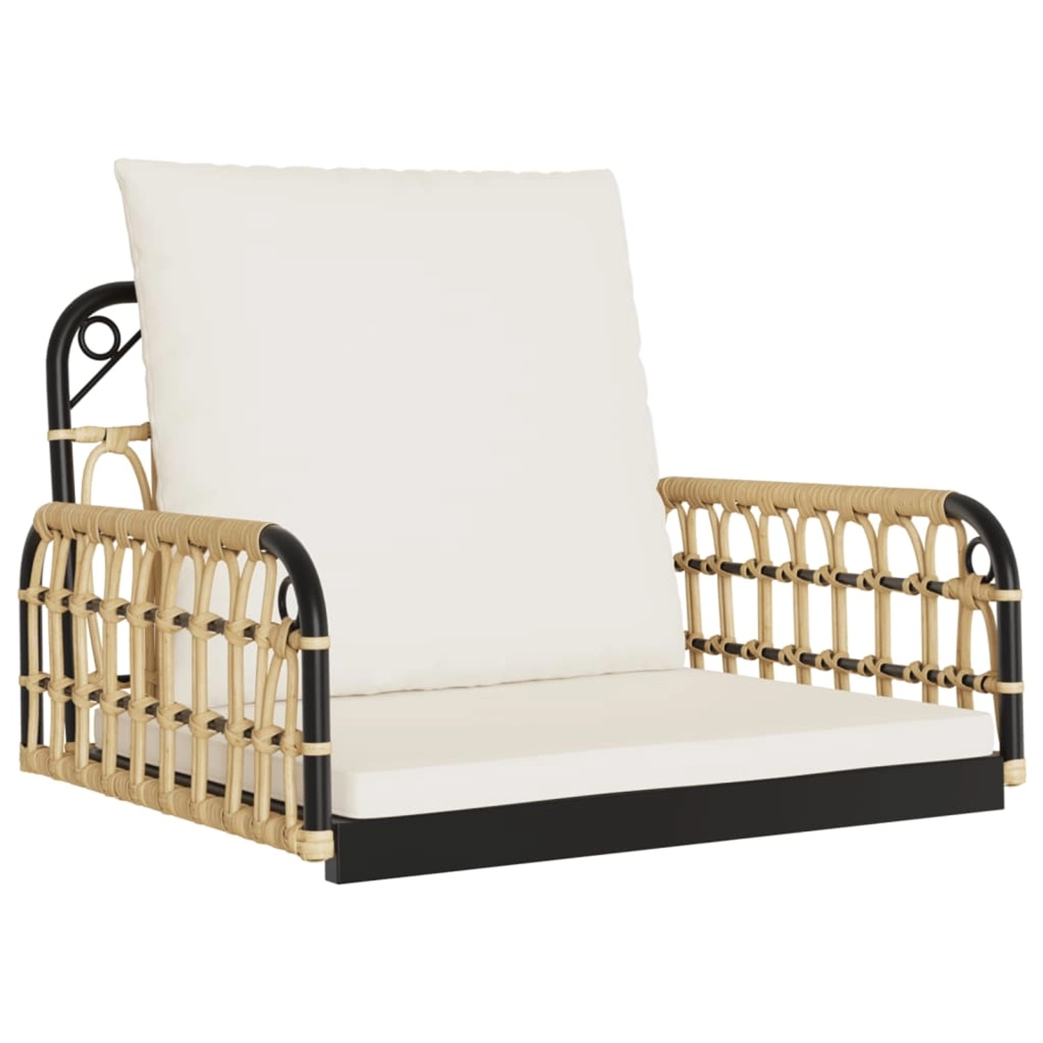 furnicato Hängestuhl mit Kissen 63x58x39 cm Poly Rattan und Stahl günstig online kaufen