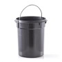 Schwarzer Zeller Kosmetikeimer aus Metall, 3 Liter, mit Tragegriff.