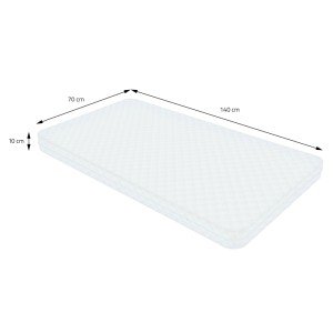 Weiße 70x140 cm Matratze für ML-Design Hausbett, geeignet für Kinderbetten.