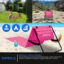 2er Set 24MOVE Strandmatte rosa mit Rückenlehne, klappbar und mit Tasche. Ideal für Strand, Garten oder Camping.