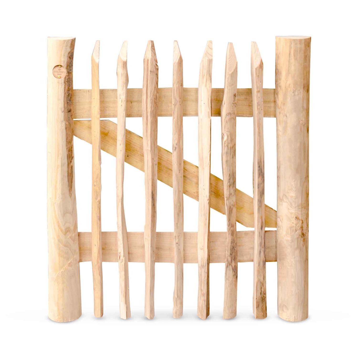 Stiltreu Genageltes Staketenzaun-Tor Edelkastanie Breite 75 cm Höhe 80 cm günstig online kaufen