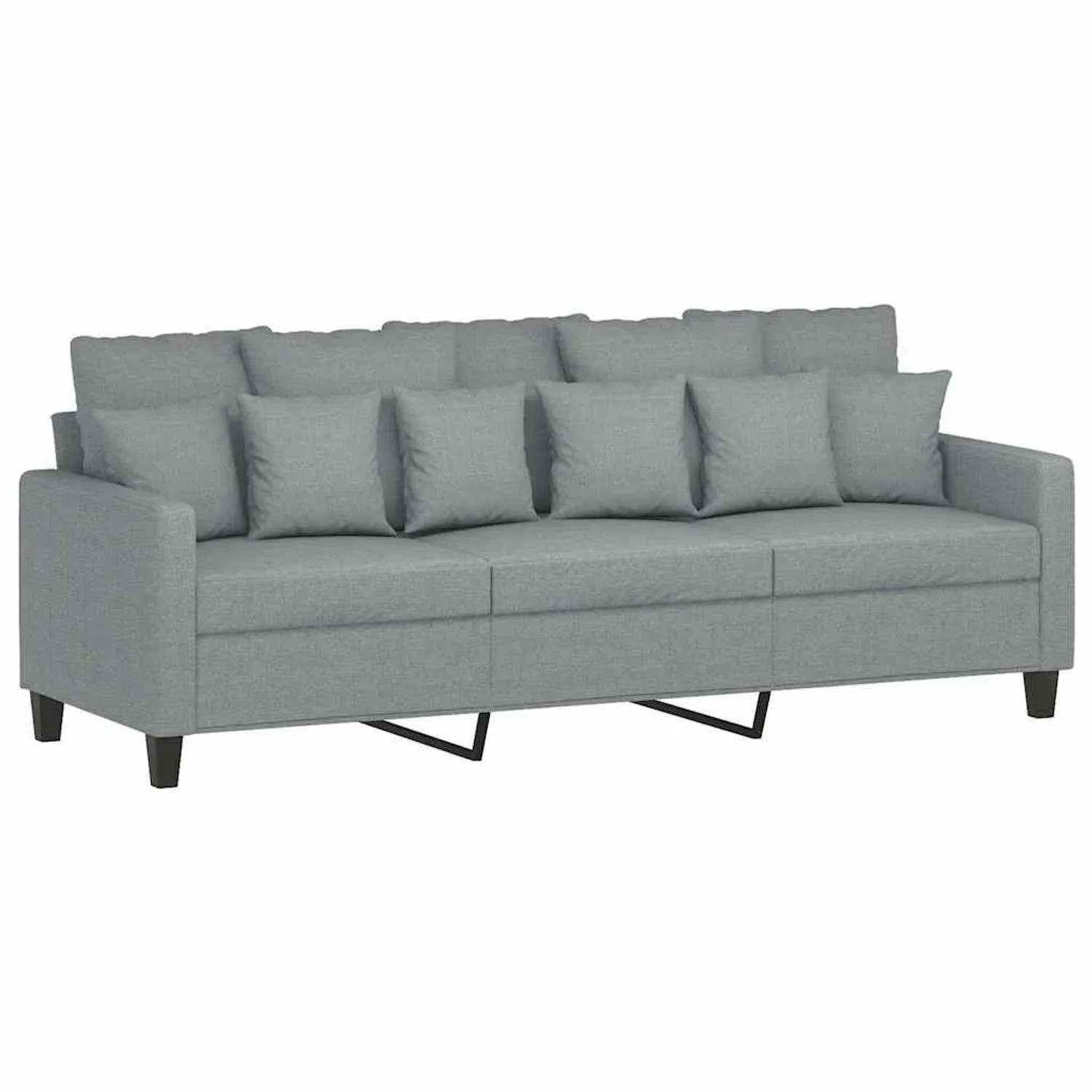 vidaXL 3-Sitzer-Sofa Hellgrau 180 cm Stoff 359275 günstig online kaufen