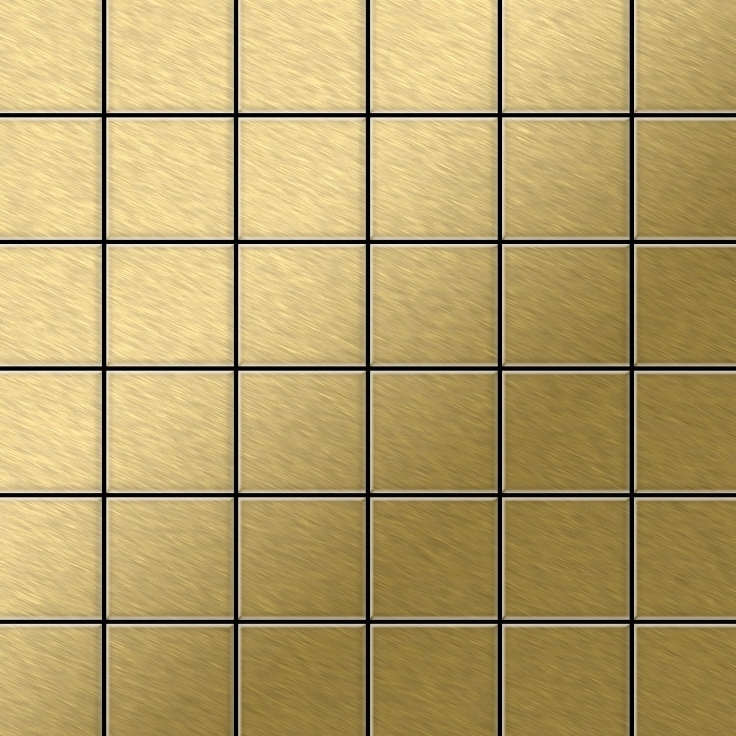 ALLOY Mosaik Fliese Massiv Metall Titan Gebürstet Gold 1,6mm Stark Cinquant günstig online kaufen