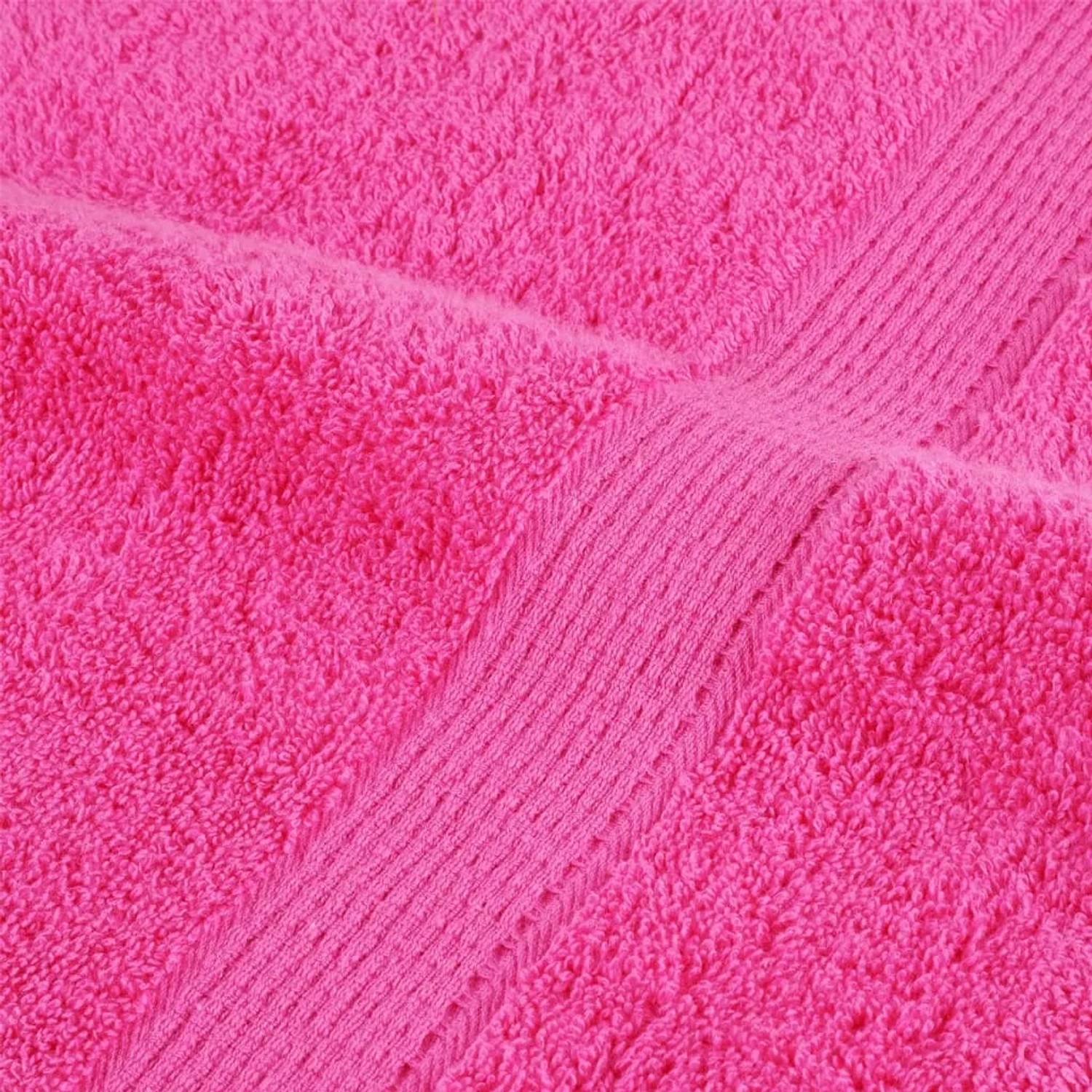 Nahaufnahme: Rosa Premium Handtuch Set (2 Stk.) aus 100% Baumwolle, 100x200cm.