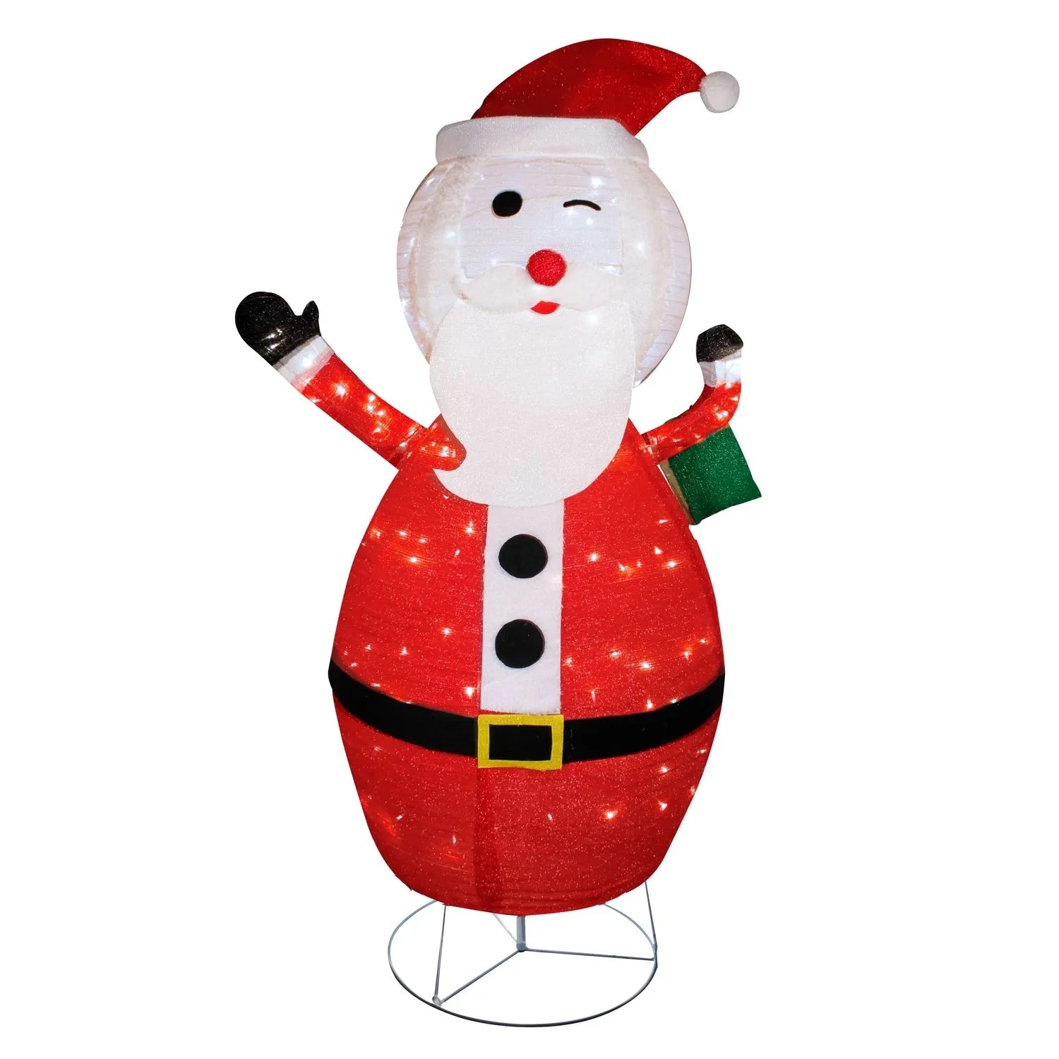 Mojawo XXL LED Santa Claus Figur Weihnachtsmann 180CM 200 LEDs IP 44 Innen und Außen