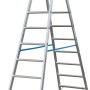 Stabilo Sprossen-Doppelleiter mit 2x10 Sprossen, beidseitig begehbar, für den professionellen Einsatz.