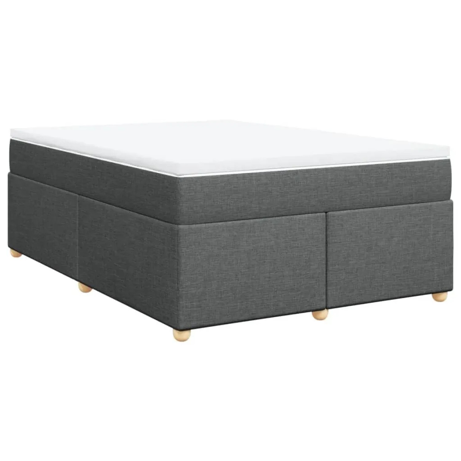 vidaXL Boxspringbett mit Matratze Dunkelgrau 140x200 cm Stoff 3285381 günstig online kaufen