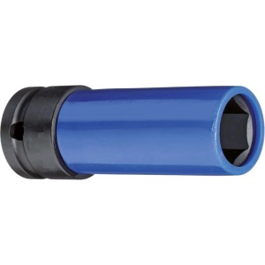 Gedore Kraftschraubereinsatz R63041716, 17 mm, mit blauer Schonhülse für felgenschonenden Reifenwechsel.
