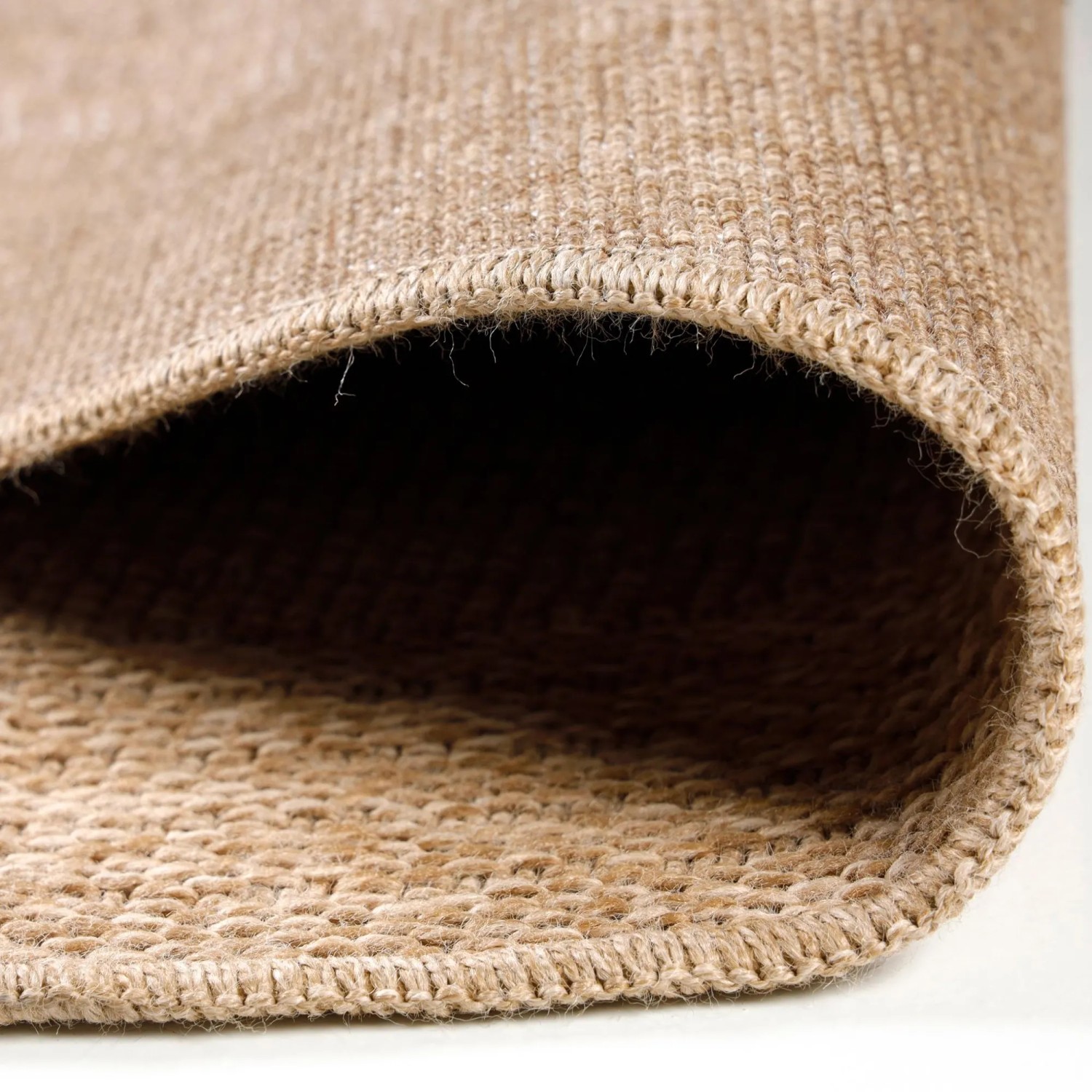 Detailansicht: Ayyildiz Outdoor-Teppich Comilla 886 Beige, runde Sisal-Optik, 120x120 cm.