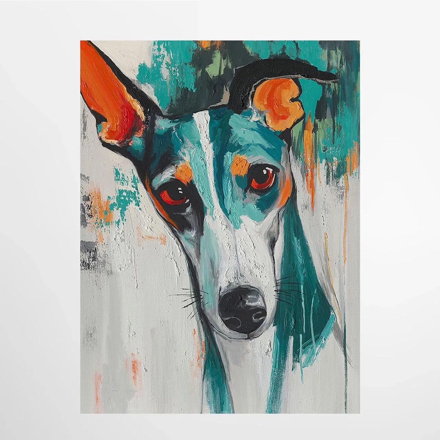 ArtUniverse Leinwandbild Modern Greyhound Soul 60 x 80 cm