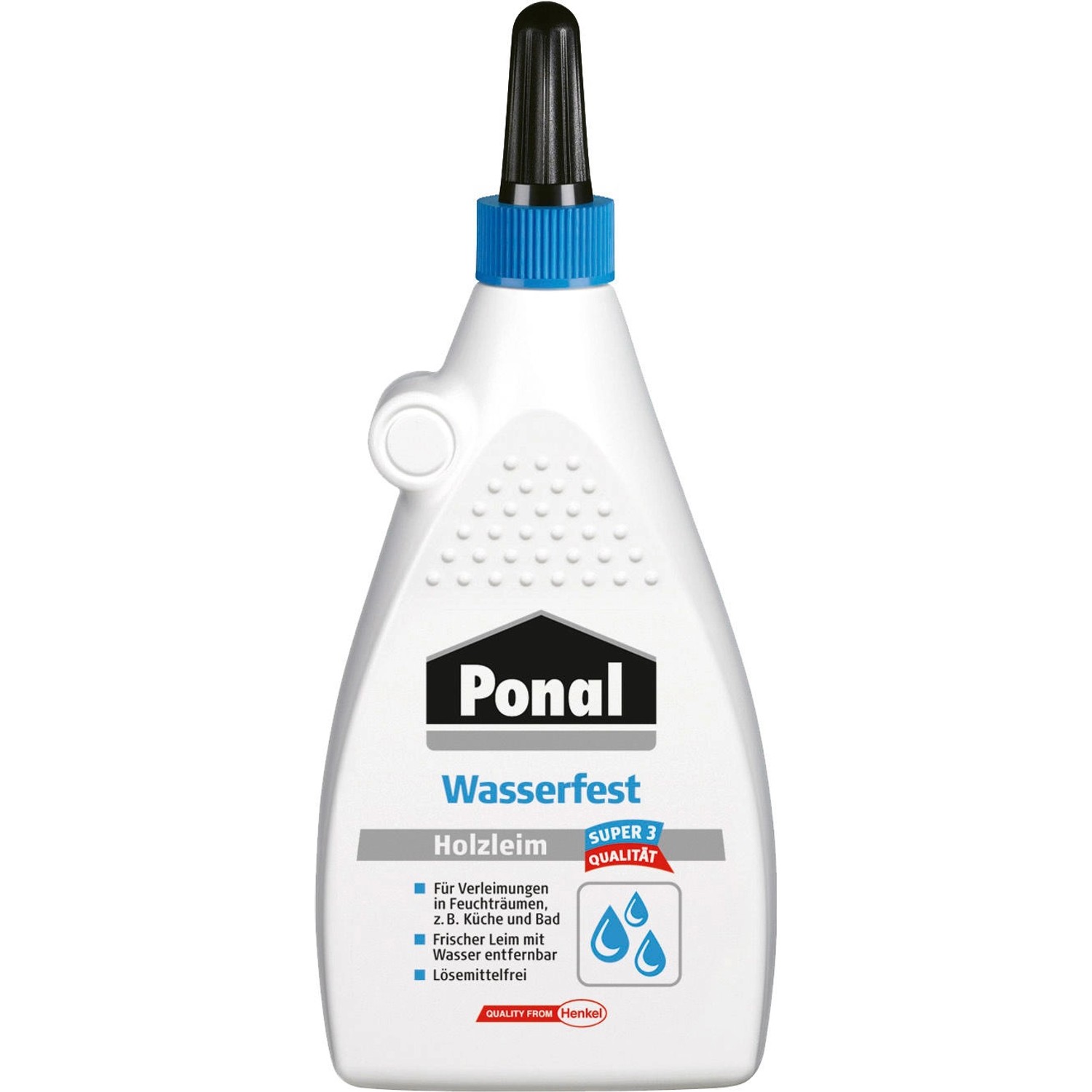 Ponal Holzleim Wasserfest 225 g Flasche trocknet transparent