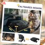 PawHut Hundebuggy, zusammengeklappt im Kofferraum, mit Hund. Faltbares Design, ideal für Transport von Kleintieren.