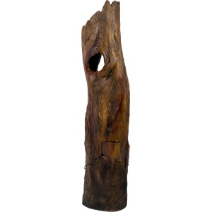 Dobar Design Gartenbrunnen XL Baumstamm mit Pumpe und LED-Beleuchtung in Holzoptik.