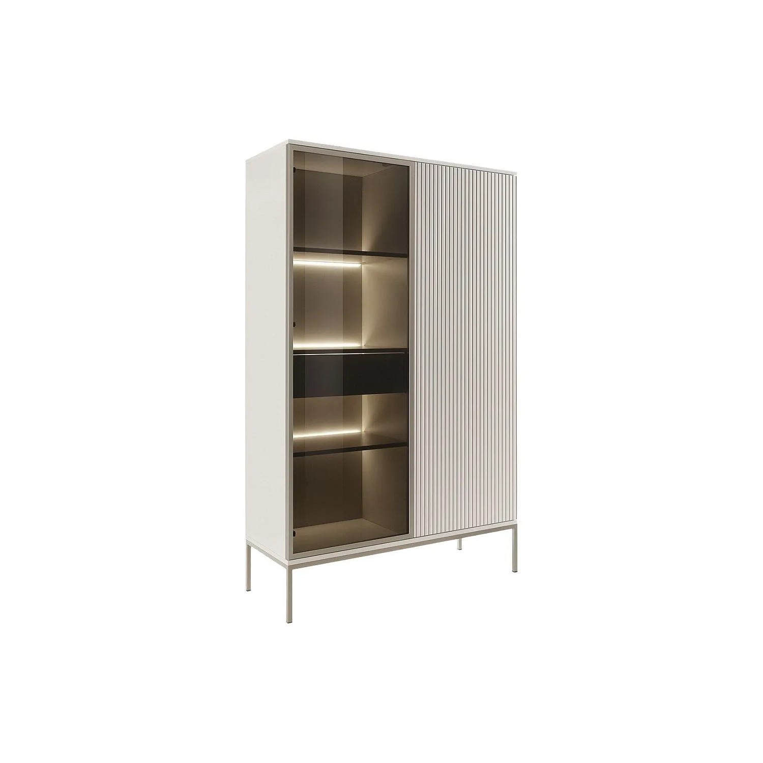 Vente-unique Vitrinenschrank Ovila Beige 103.5 cm