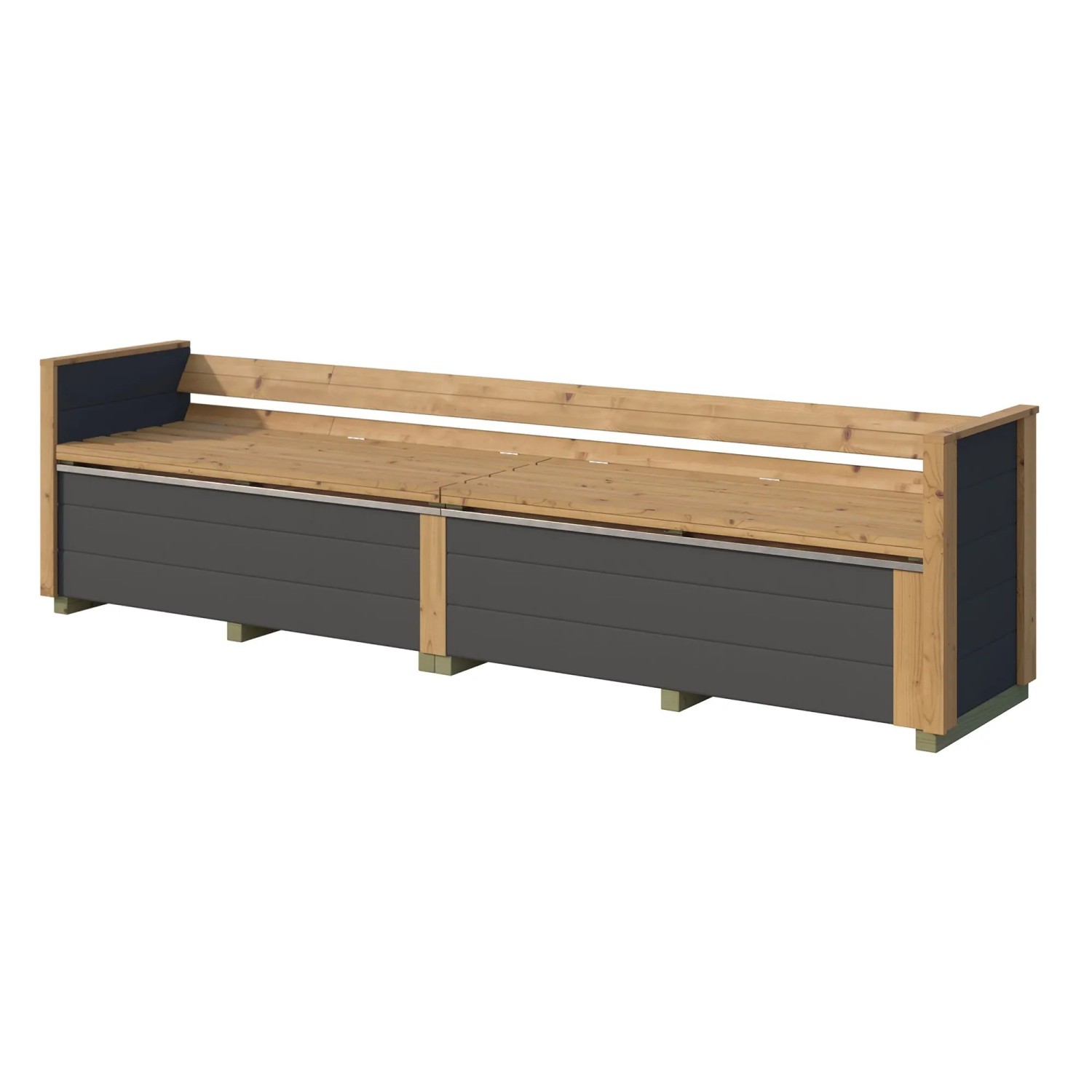 Weka Sitztruhe Killarney 235 cm Anthrazit-Eiche