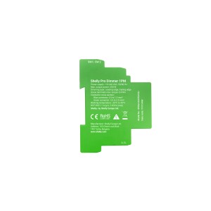 Shelly Pro Dimmer 1PM Grün für Hausautomation: Intelligenter, auf DIN-Schiene montierbarer Dimmer.