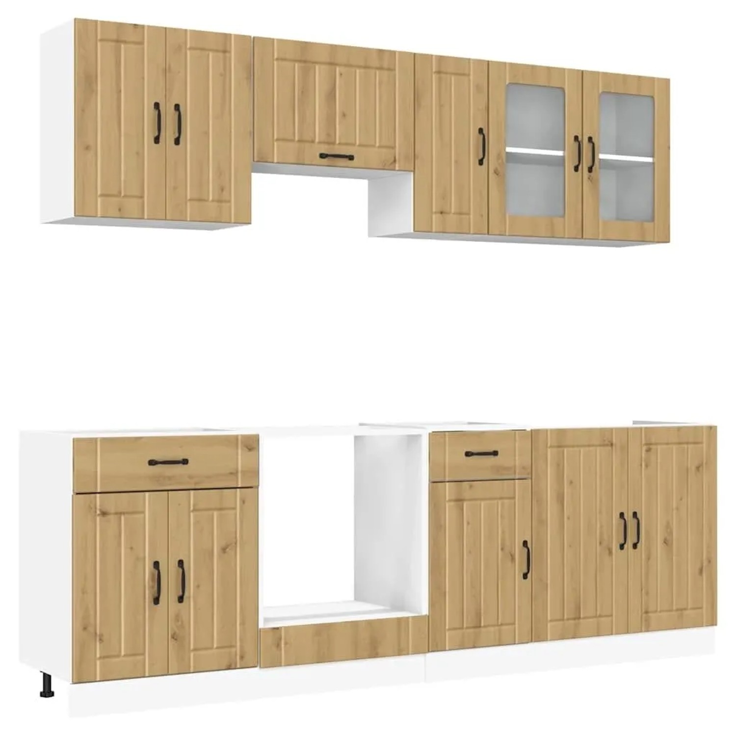 vidaXL 8 Tlg Küchenschrank-Set Kalmar Artisan-Eiche Holzwerkstoff 3314840 günstig online kaufen