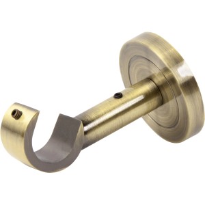 Deckenhalterung in Messingoptik für Gardinenstangen, 50x50x80mm.