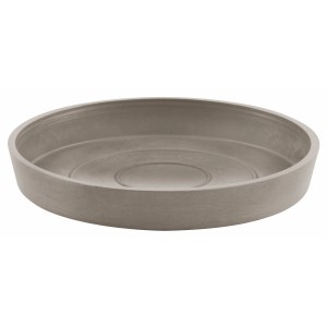 Ecopots Untersetzer, Ø 20 cm, braungrau, aus robustem Material für Innen- und Außenbereich.