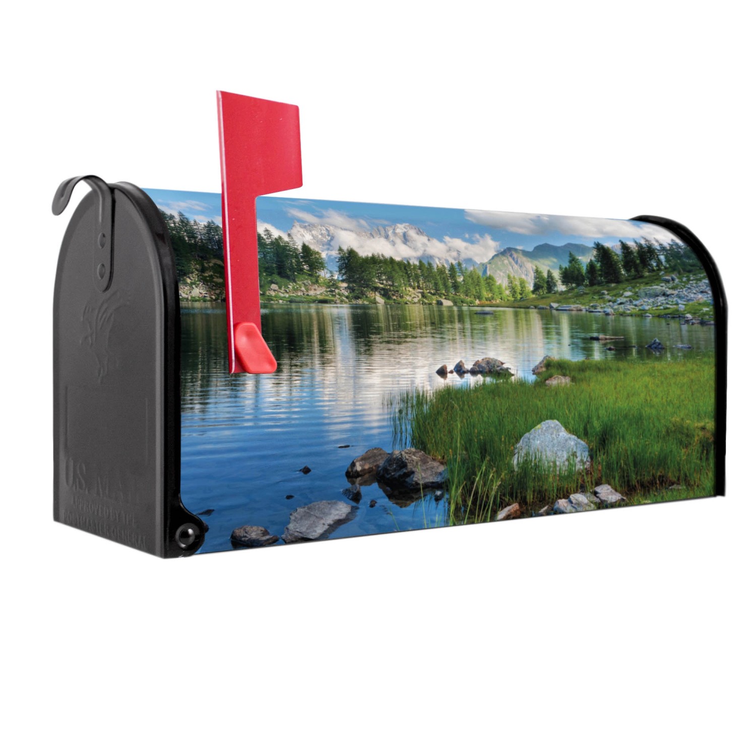 Banjado Amerikanischer Briefkasten Schwarz 48x22x16cm US Mailbox Letterbox günstig online kaufen