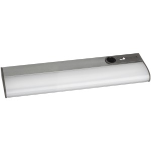 Müller-Licht LED Unterbauleuchte Pibo 25, silberne Möbelleuchte mit Bewegungsmelder.