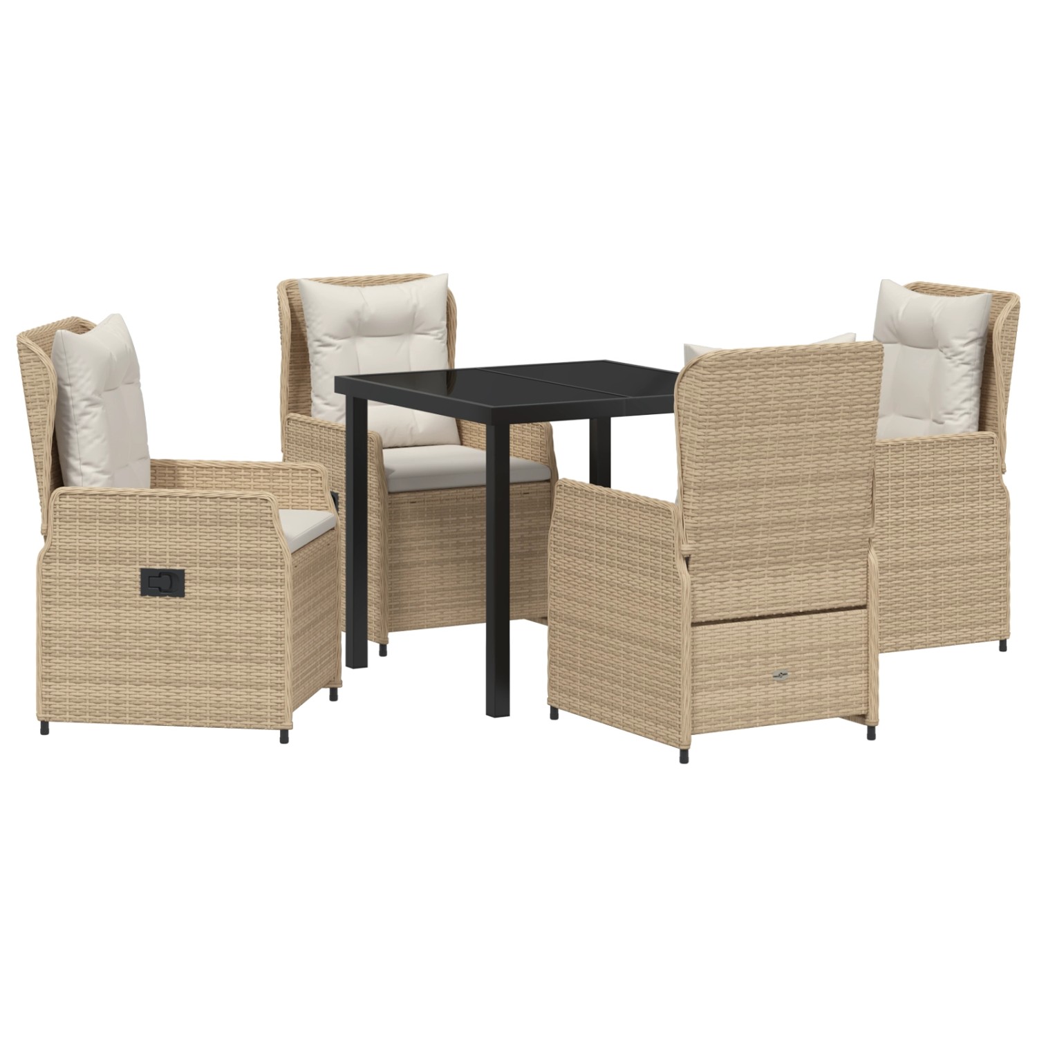 vidaXL Garten Essgruppe 5-Tlg Beige Poly Rattan 3380968 günstig online kaufen