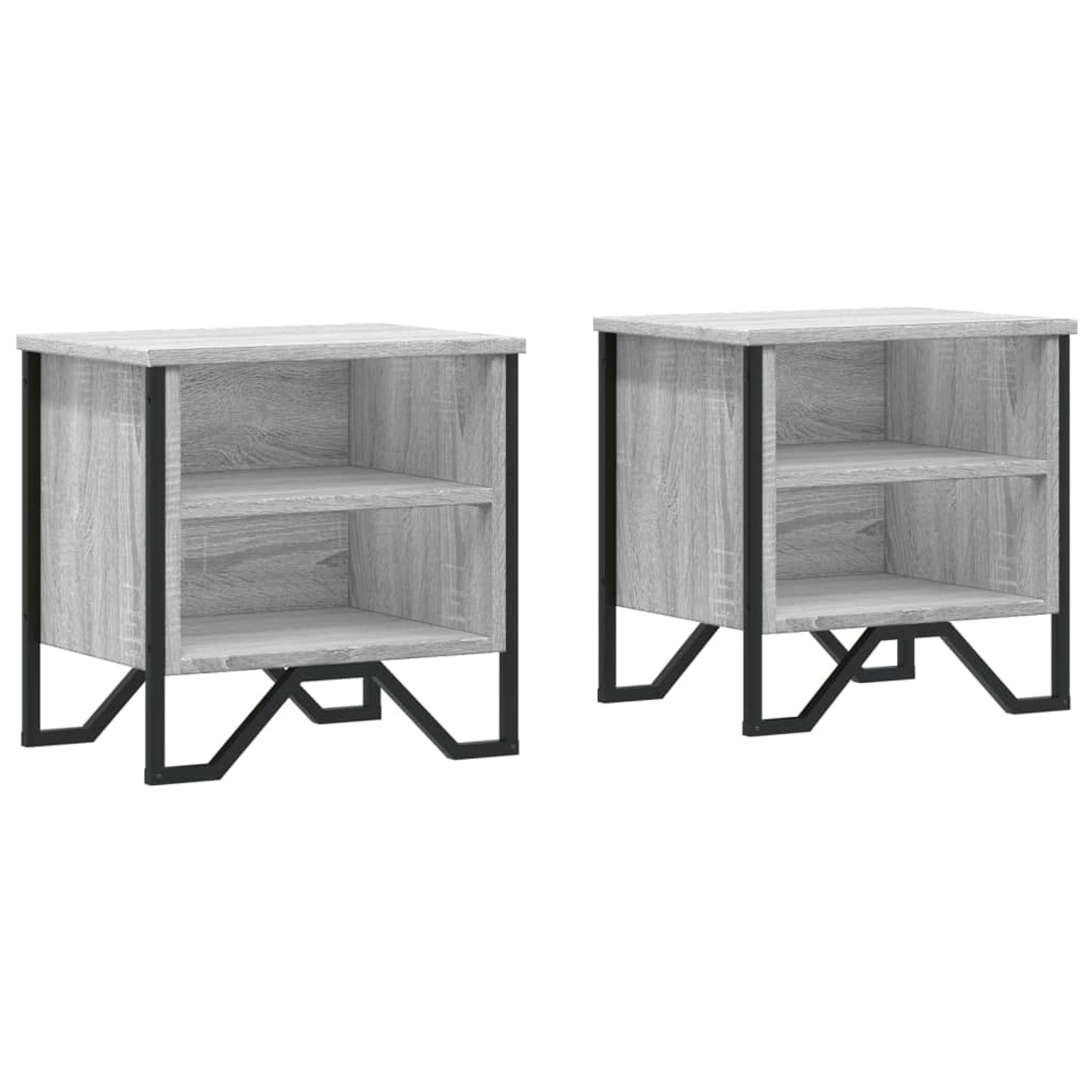 vidaXL Nachttische 2 Stk, Grau Sonoma 40x30x40 cm Holzwerkstoff 848501 günstig online kaufen