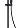 Schütte Überkopfbrause-Set Madura Fresh, Schwarz Matt mit Thermostat und Handbrause.