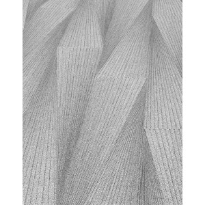 Helle, graue Erismann Vliestapete mit grafischer 3D-Optik und metallischem Schimmer.