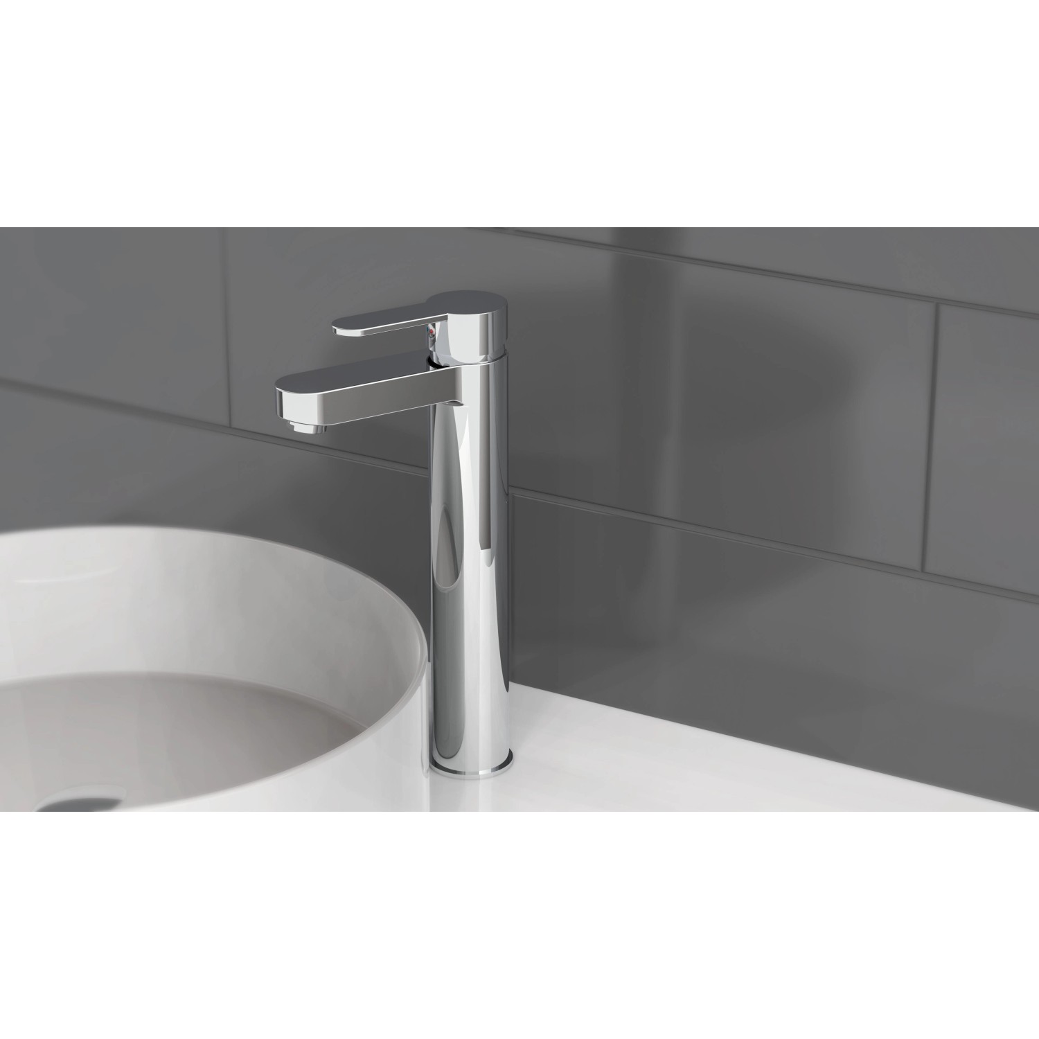 Schütte Waschtischarmatur Elephant Chrom für Aufsatzwaschbecken.