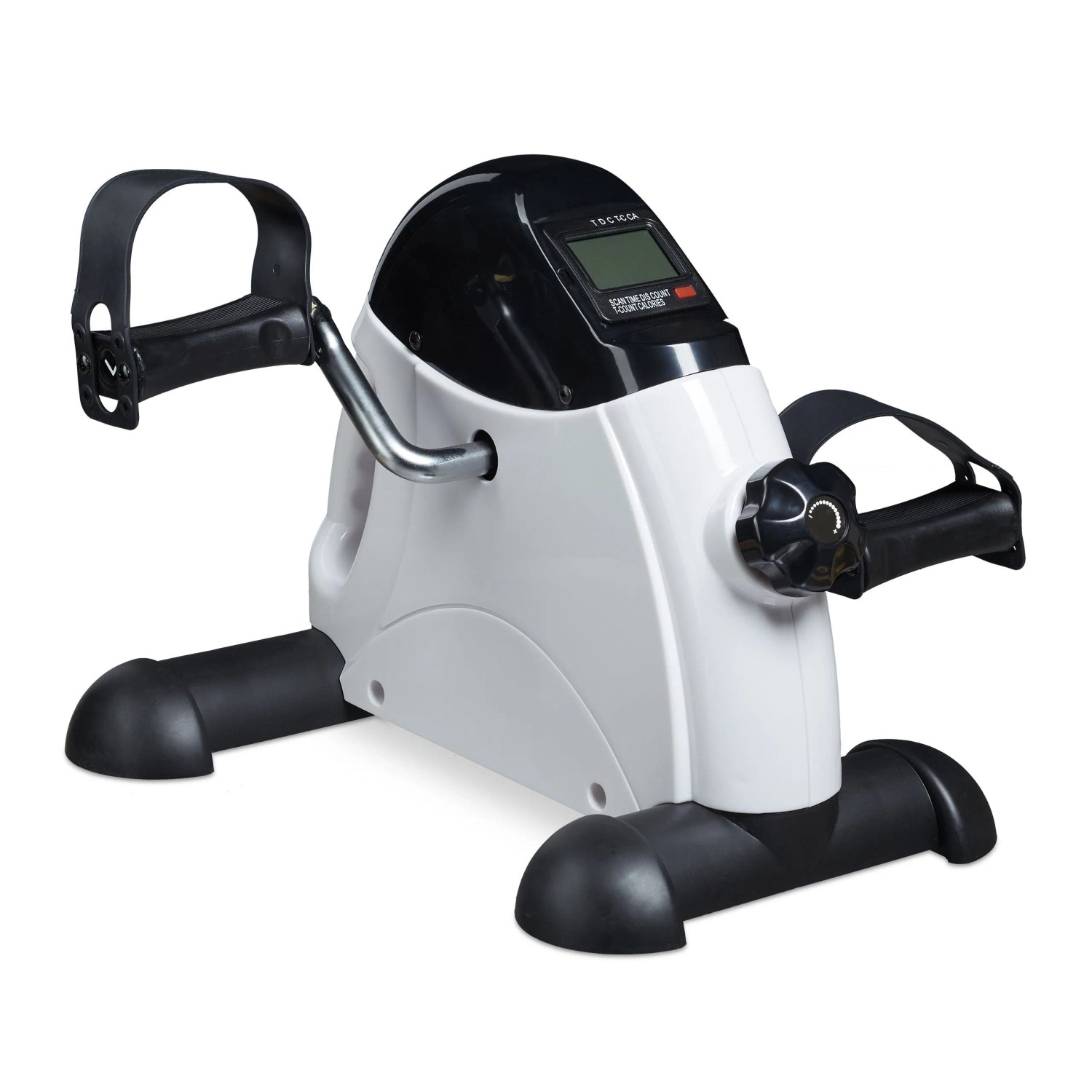 Relaxdays Pedaltrainer Stahl Kunststoff Schwarz Weiß Rutschfest 30 x 35 x 41 cm 3,4 kg