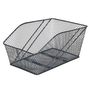 Schwarzer Prophete XXL Fahrradkorb aus Draht für Gepäckträger.