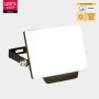 Schwarzer LED Strahler, 10W, 900lm, 4000K, IP65 für den Außenbereich.