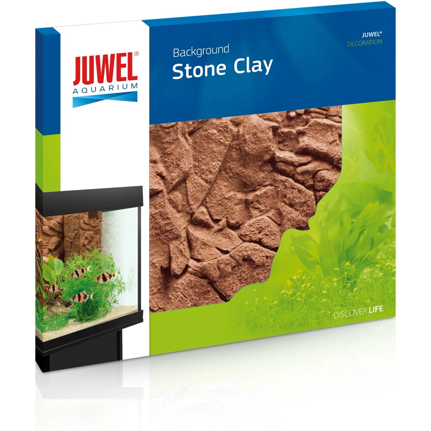 Juwel Aquarium-Rückwand Stone Clay Terracotta, 60x55cm, Felsstruktur für Aquarien.
