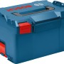 Blaue Bosch Professional L-Boxx 238 Werkzeugkiste des MobilitySystem mit roten Verschlüssen.
