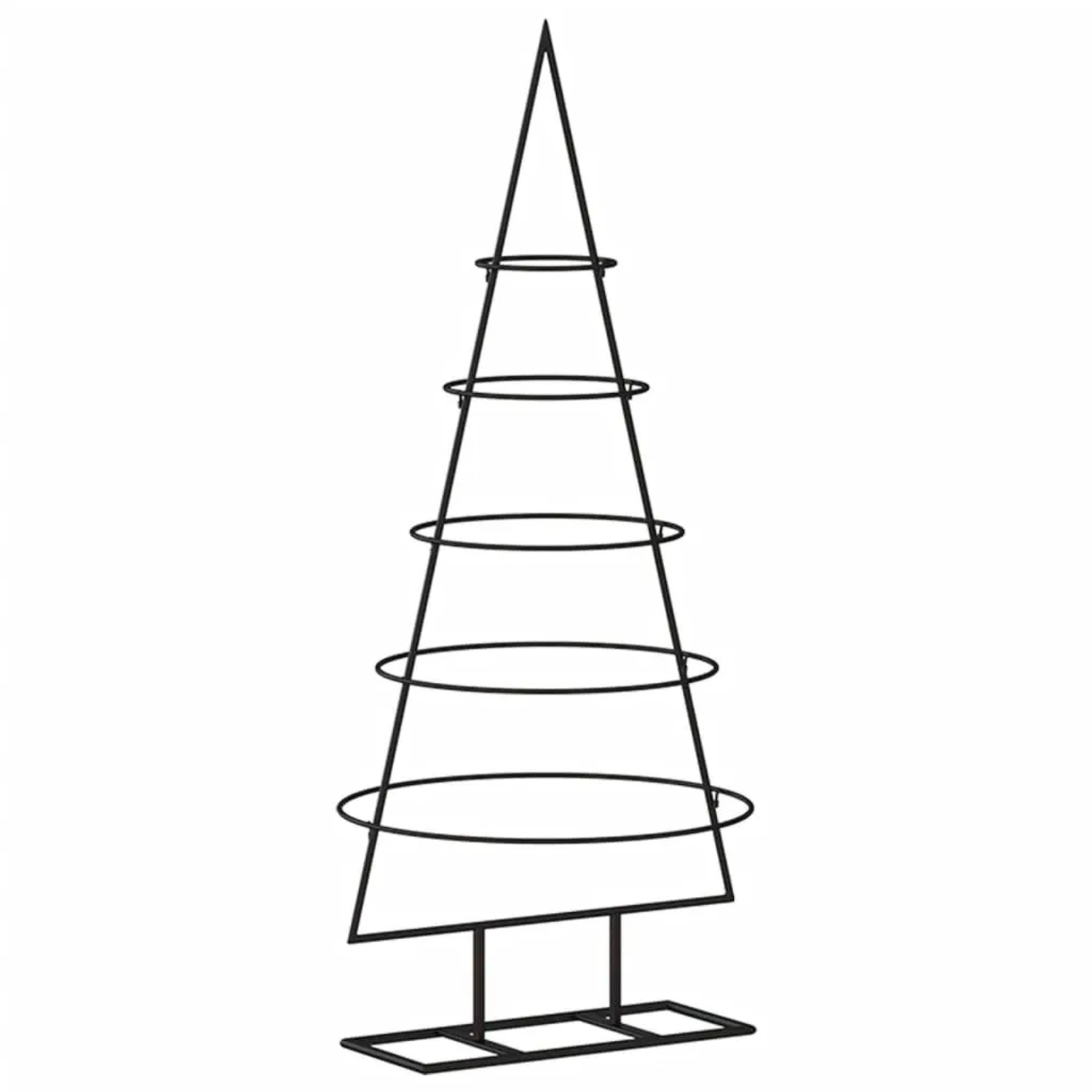 vidaXL Metall-Weihnachtsbaum für Dekorationen Schwarz 90 cm Modell 2