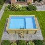 ALTANKA Holzpool Aqua 4,65x2,85 Höhe 1,24 m HELLBLAU mit Liegefläche mit Einzubetonierendem Profil BAS7306OSPI+PLA306_3