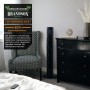 Brandson Turmventilator mit DC Motor im Schlafzimmer. Schlankes Design, energiesparend und mit Fernbedienung.