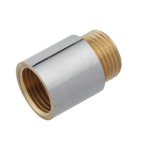 Kirchhoff Hahnverlängerung, 24,2/26,4 mm, 30 mm, Chrom, Gewindefitting für Sanitär-, Heizungs- und Trinkwasseranlagen.