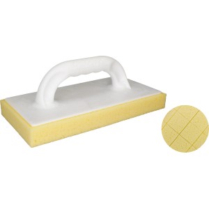 LUX Hydro-Waschbrett gerastert, 14x28 cm, für Fliesenlegerarbeiten. Waschbrett mit Griff und saugfähigem Belag.