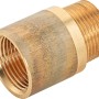 Hahnverlängerung aus Rotguss, 24,1 mm x 26,4 mm, 30 mm lang, für Gewindefittings.